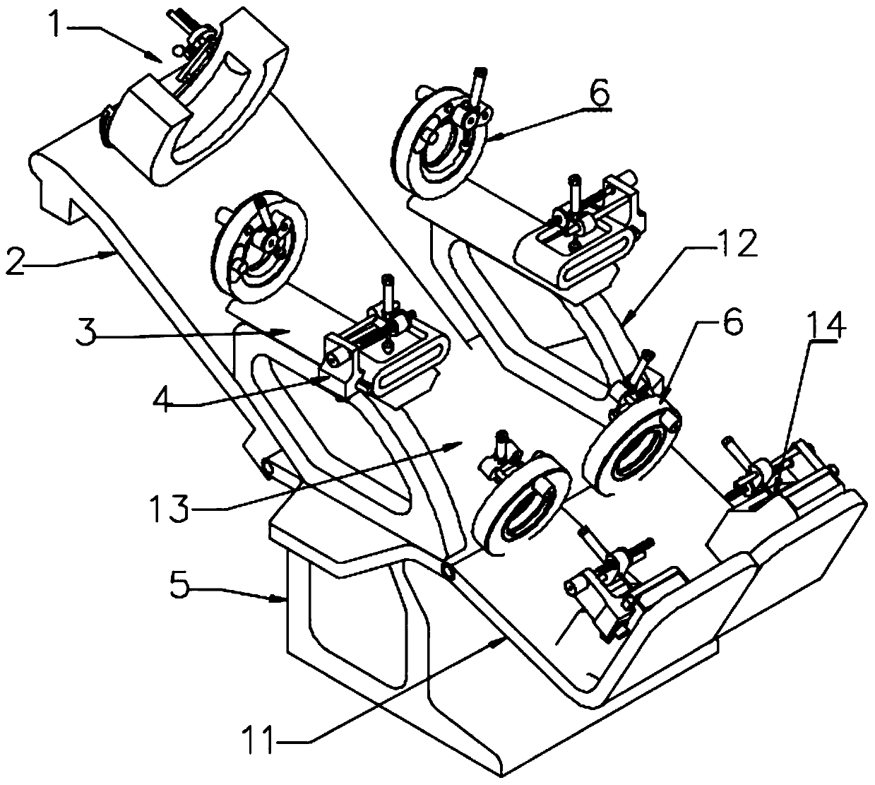 Physiotherapy massaging chair of which massaging points can be automatically adjusted