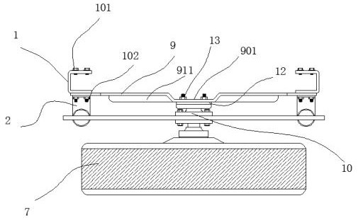 Vehicle bottom hanging device and using method