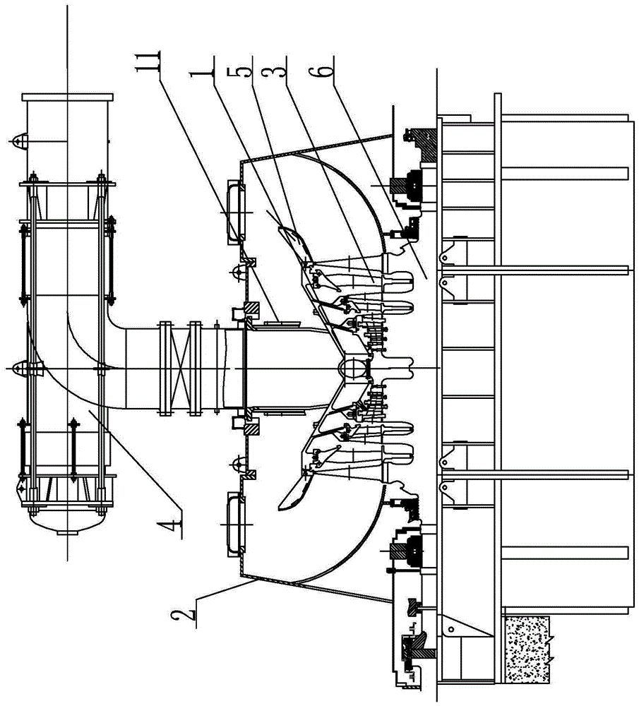 Low-pressure steam turboset with 360-degree volute casing admission low-pressure inner cylinder