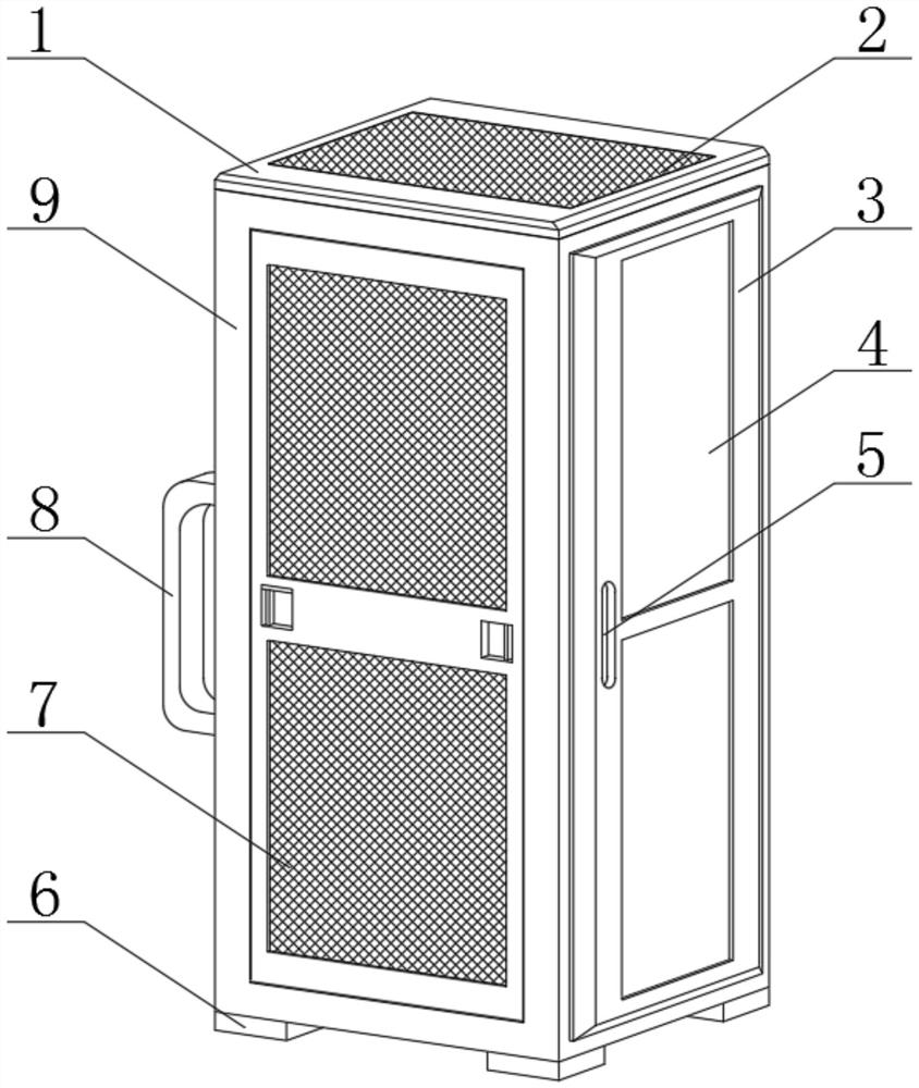 Network cabinet with high heat dissipation