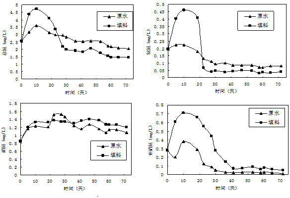 Multi-channel efficient biological filler and preparation method and application thereof