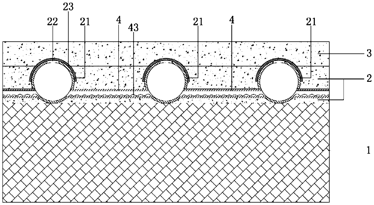 Permeable base course seepage diversion and drainage guiding structure applied to outdoor stone pavement