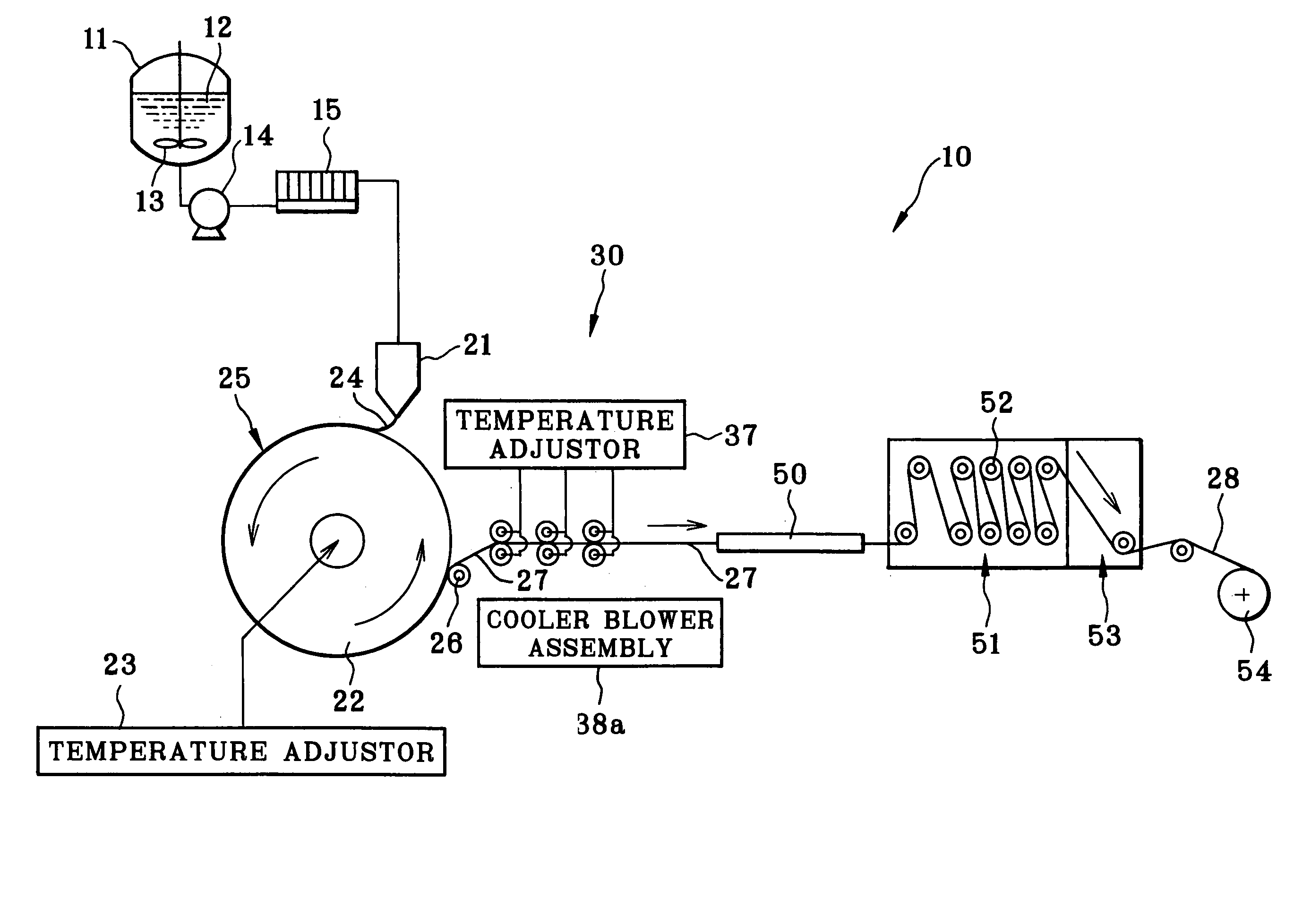 Solution casting process for producing polymer film