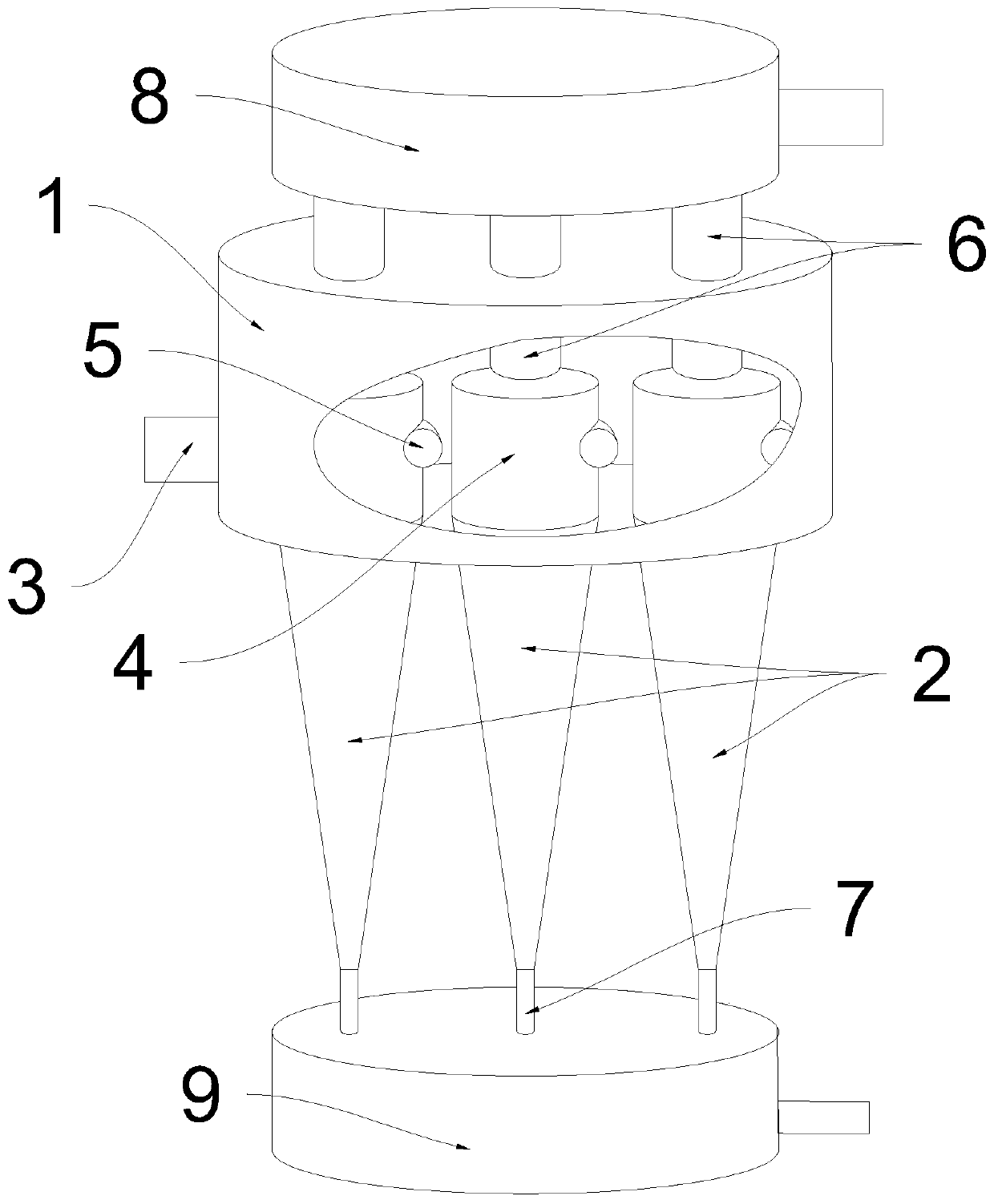 Splitting and deslagging device