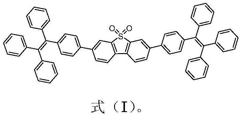 Aggregation-induced emissive blue-ray molecule by construction of dibenzothiophene sulfone unit as well as preparation method and application of aggregation-induced emissive blue-ray molecule