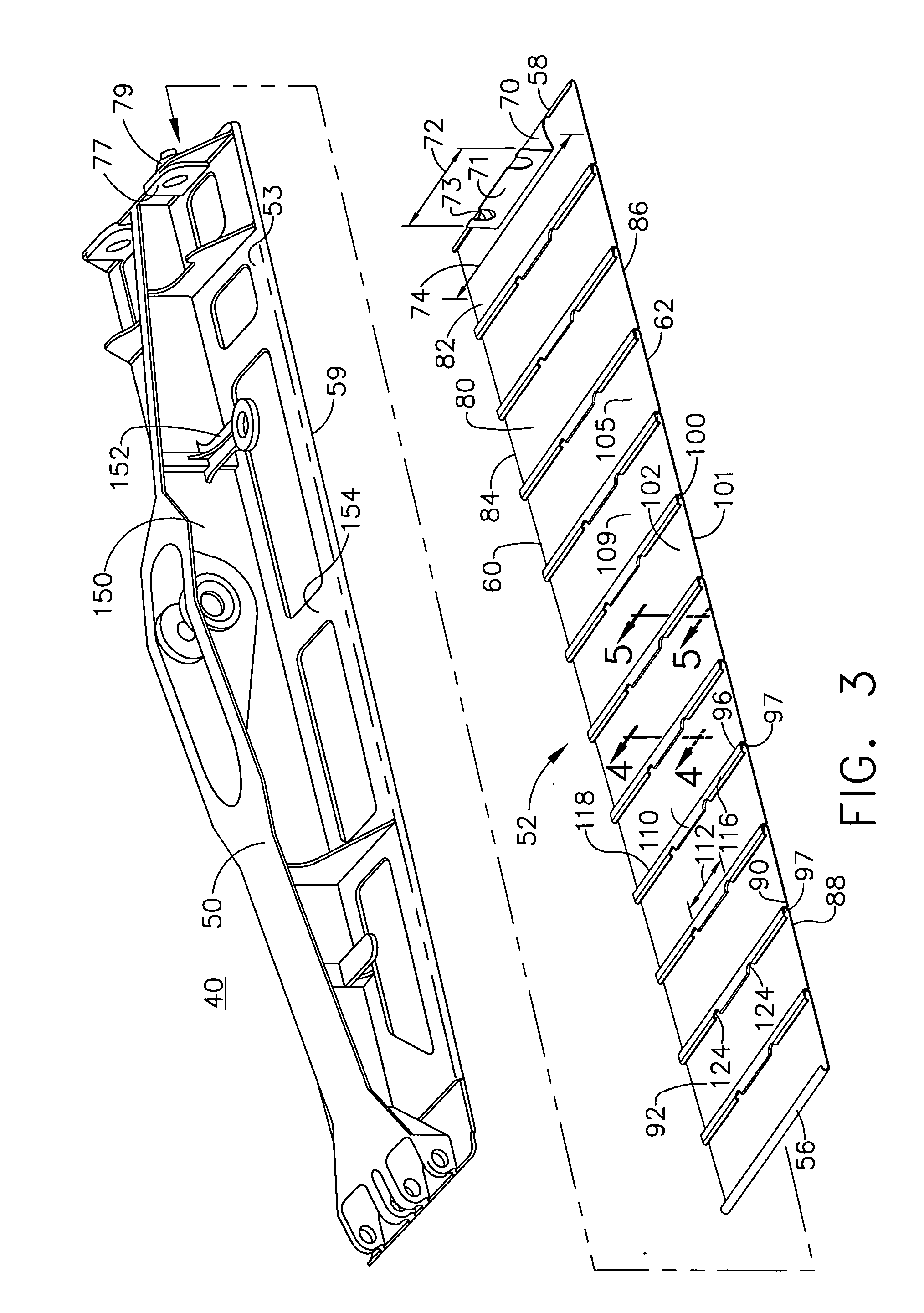 Exhaust nozzle segmented basesheet and production method thereof