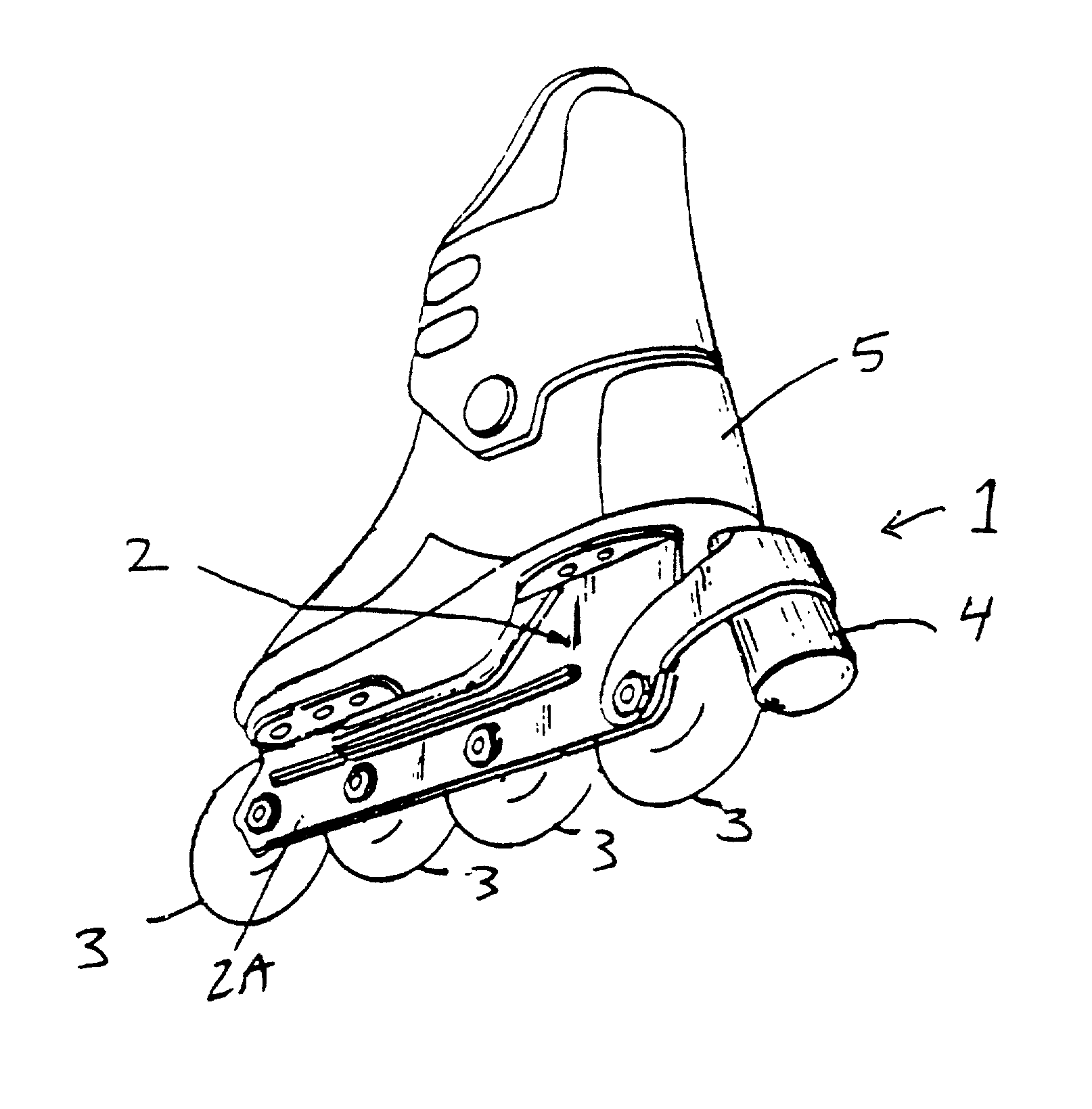 In-line roller skates having quick-release axle system with safety retaining pin mechanism