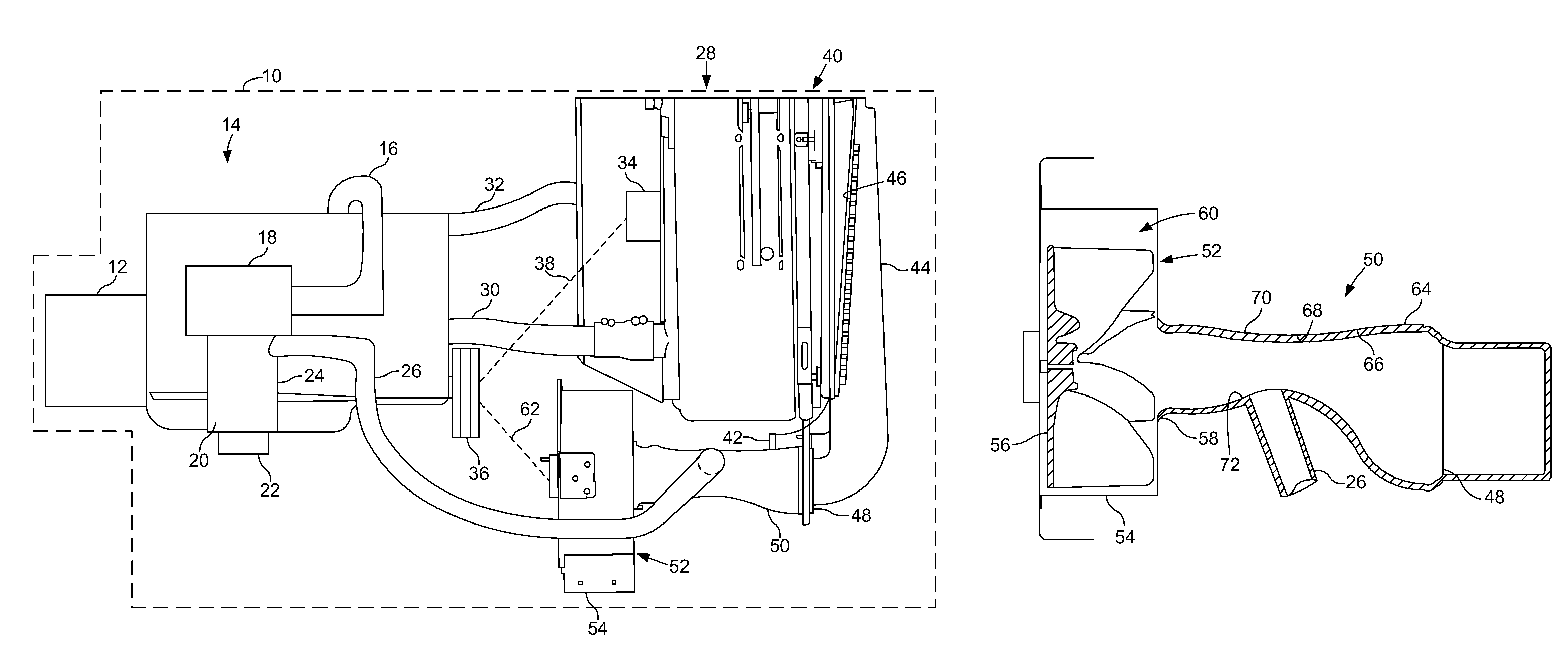 Engine cooling flow debris cleaner and air pre-cleaner aspirator