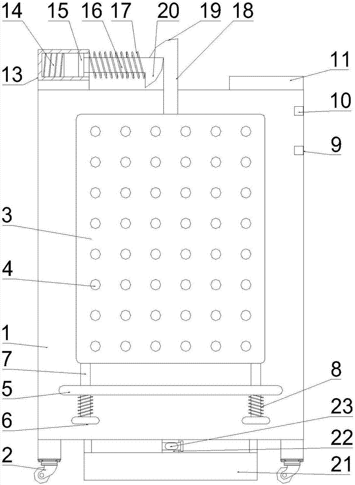 Power cabinet with fire extinguishing function