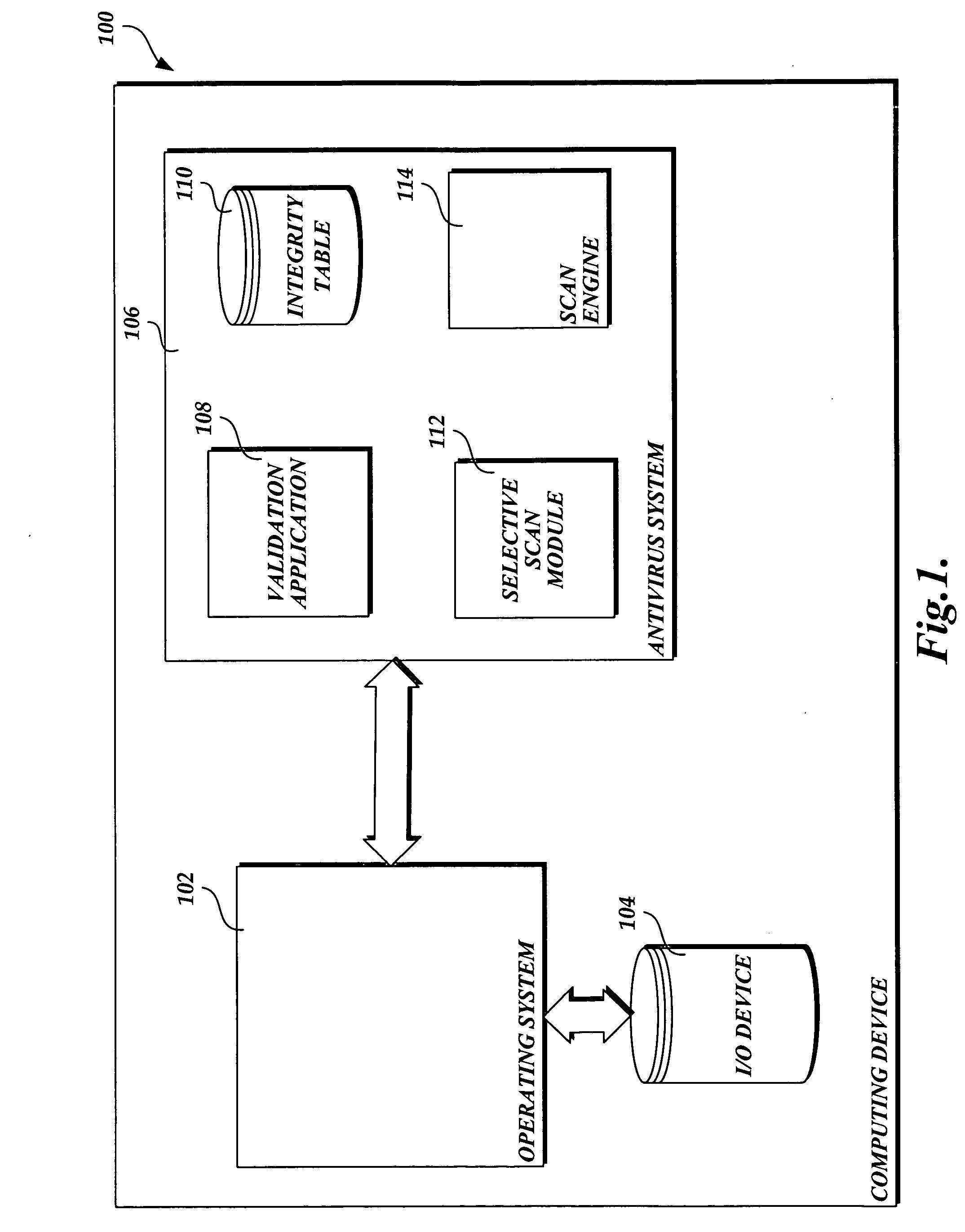 System and method of selectively scanning a file on a computing device for malware