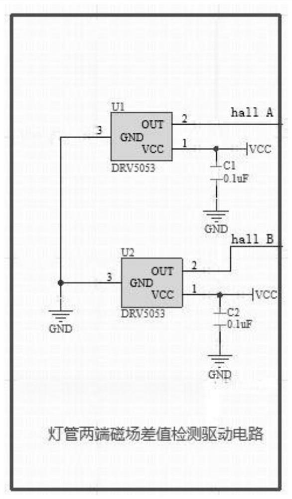 Non-magnetic ultraviolet disinfection system capable of detecting magnetic field deviation of lamp tube