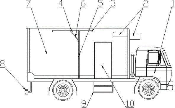 Compartment volume adjustable refrigerator truck