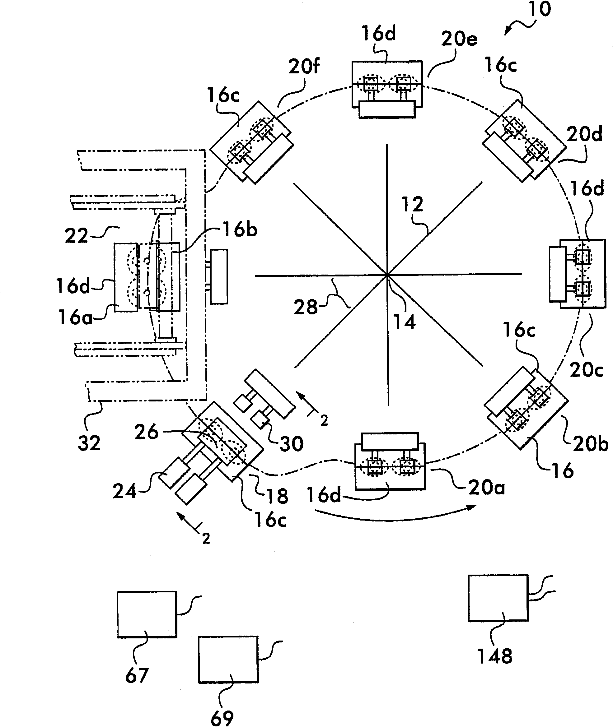 Blow molding machine and associated mechanisms