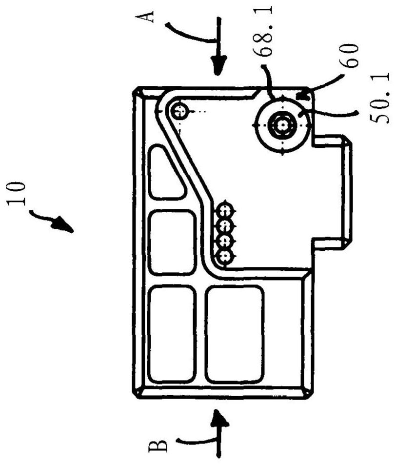 Device for triggering the gas spring