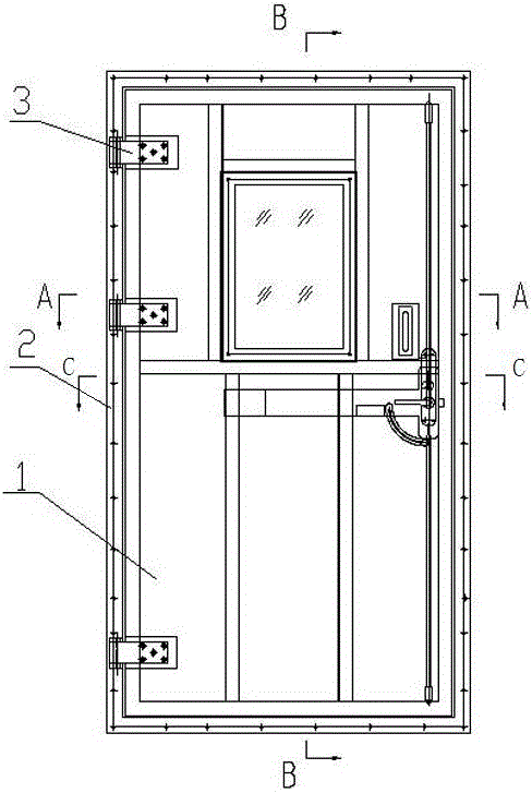 Weathertight airtight door with escape function