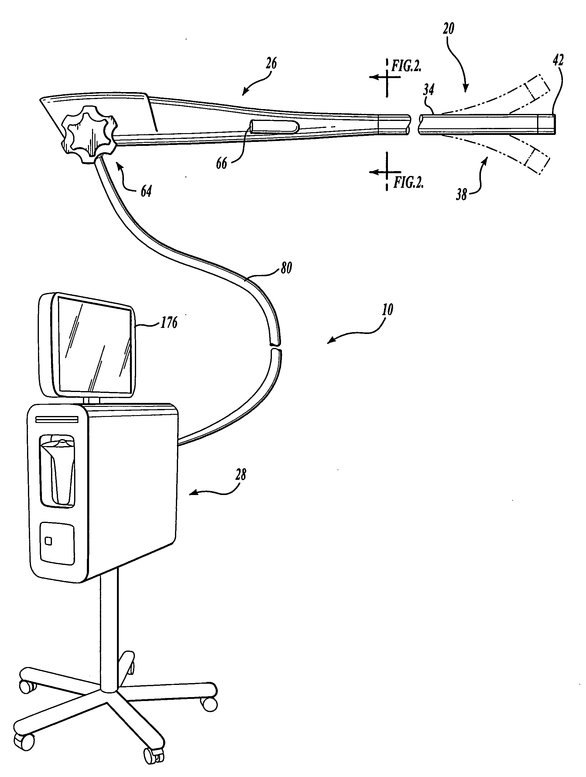 Endoscopic system with integrated patient respiratory status indicator