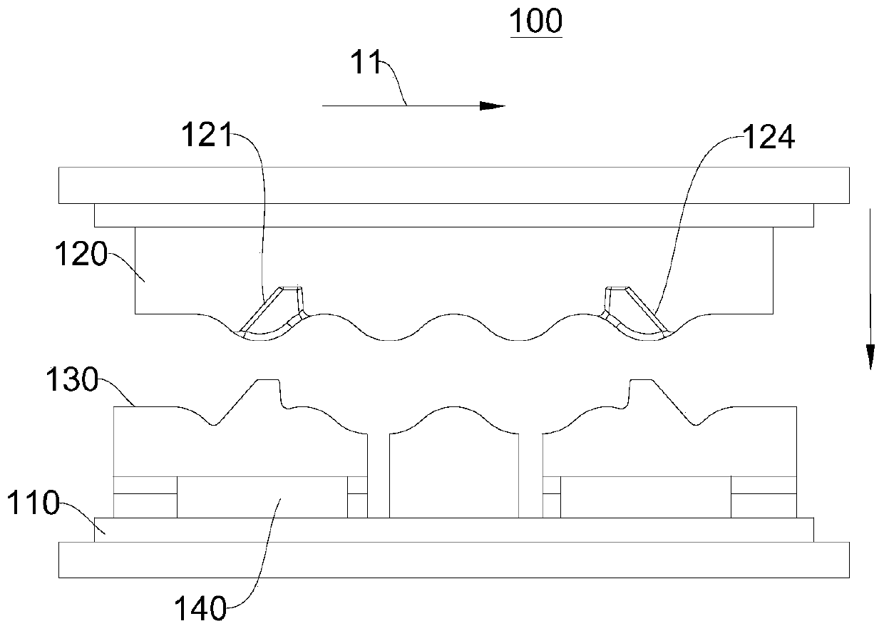 Bend pipe split mold and bend pipe manufacturing method