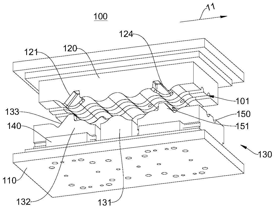 Bend pipe split mold and bend pipe manufacturing method