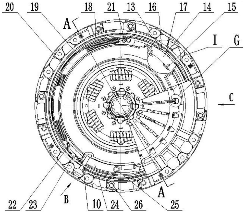 Double-plate self-adjusting clutch for AMT automobile