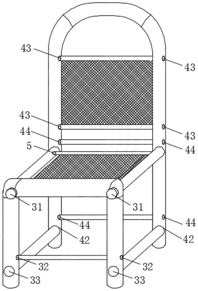 A combined bamboo chair and its manufacturing method