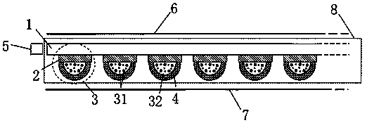 Light guide plate packaging structure for microstructure array with surface having quantum dots and manufacturing method thereof