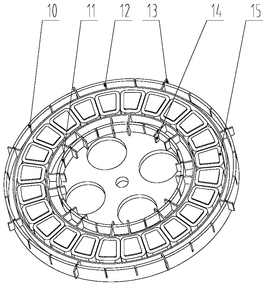 Disc type motor stator winding welding device and use method thereof