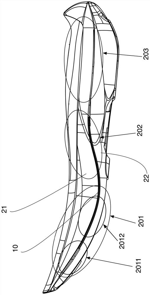 Carbon fiber component for shoe sole, shoe sole and shoe