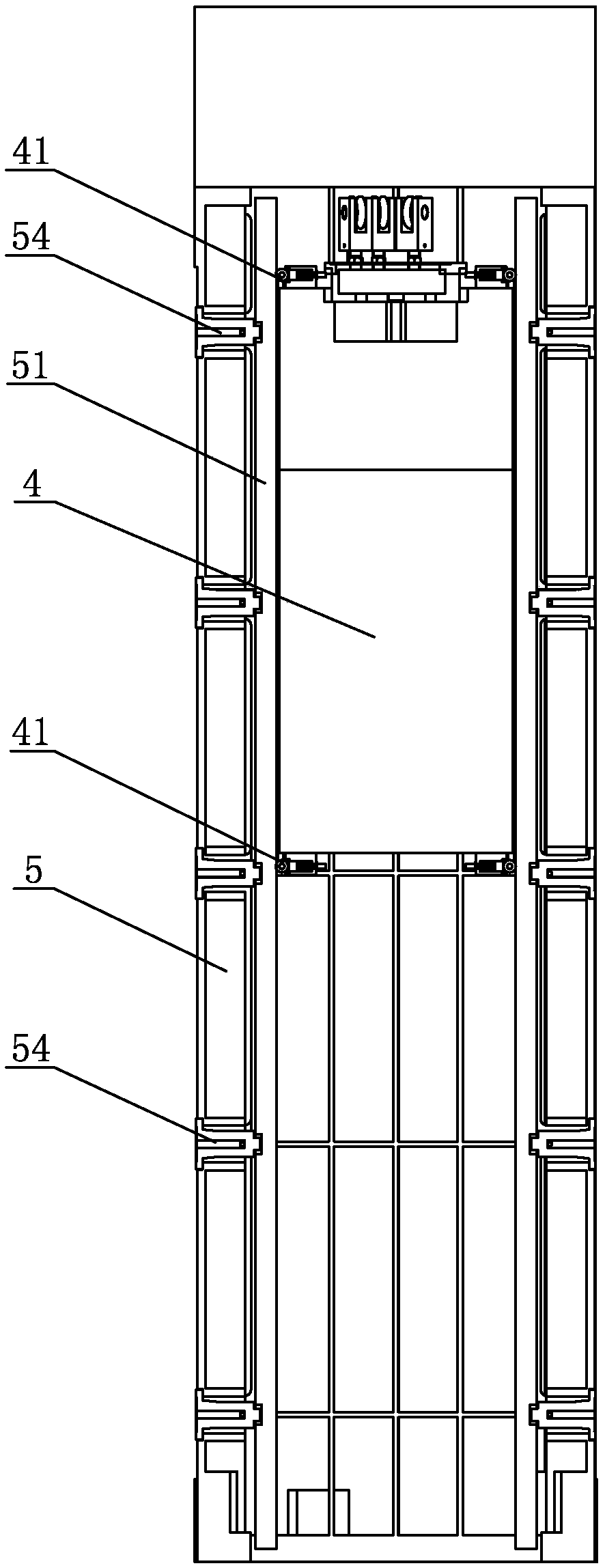 A kind of anti-drop device for counterweight of heavy machine tool