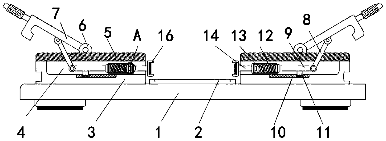 Device for clamping auto parts for production