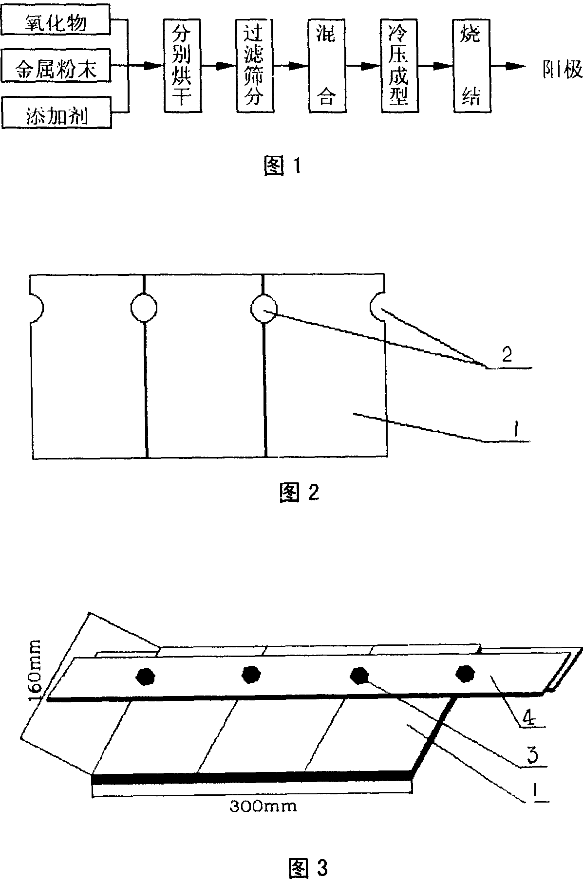 Preparing and assembling process of inert cermet anode for aluminium electrolysis