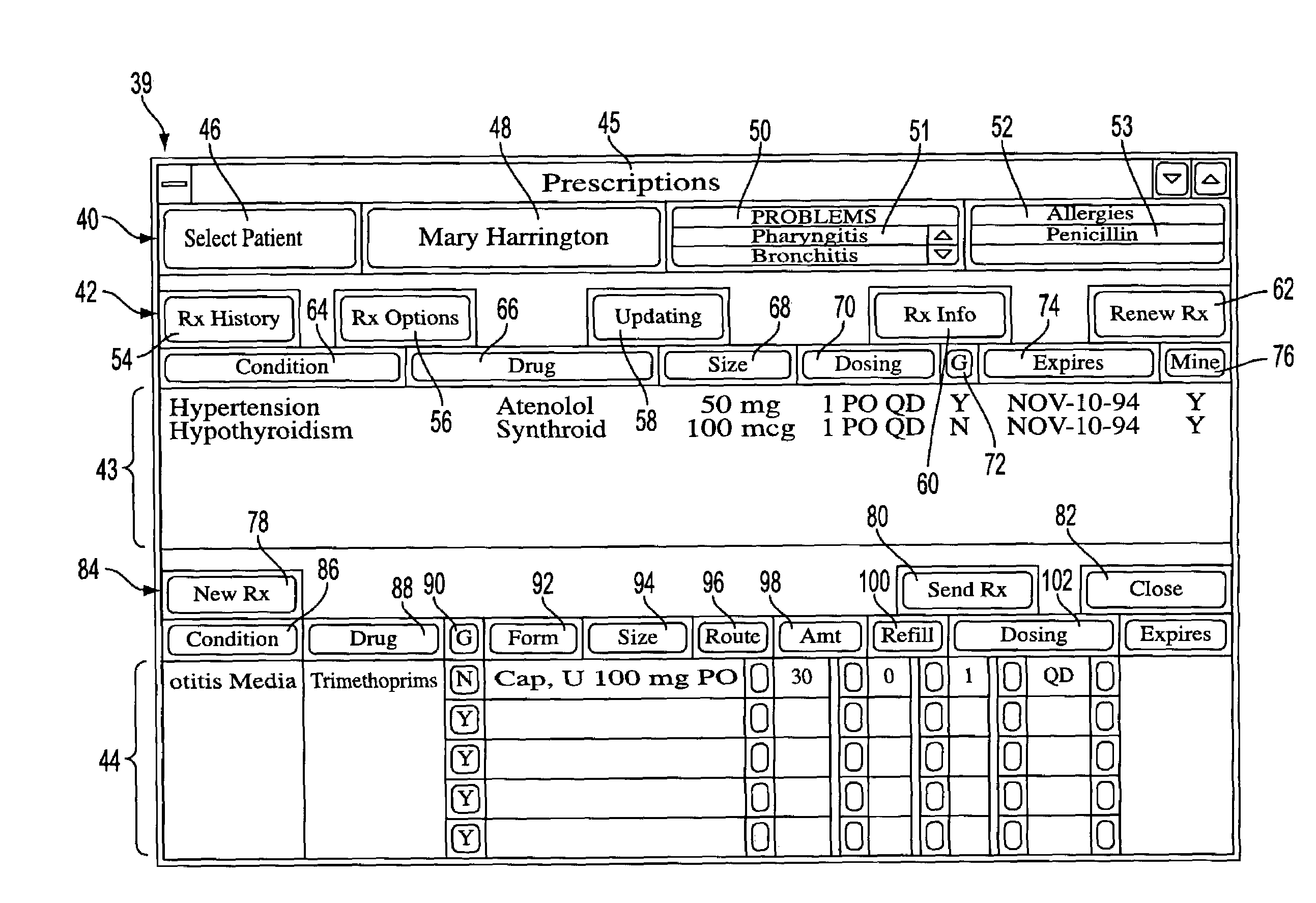 Computerized prescription system for gathering and presenting information relating to pharmaceuticals