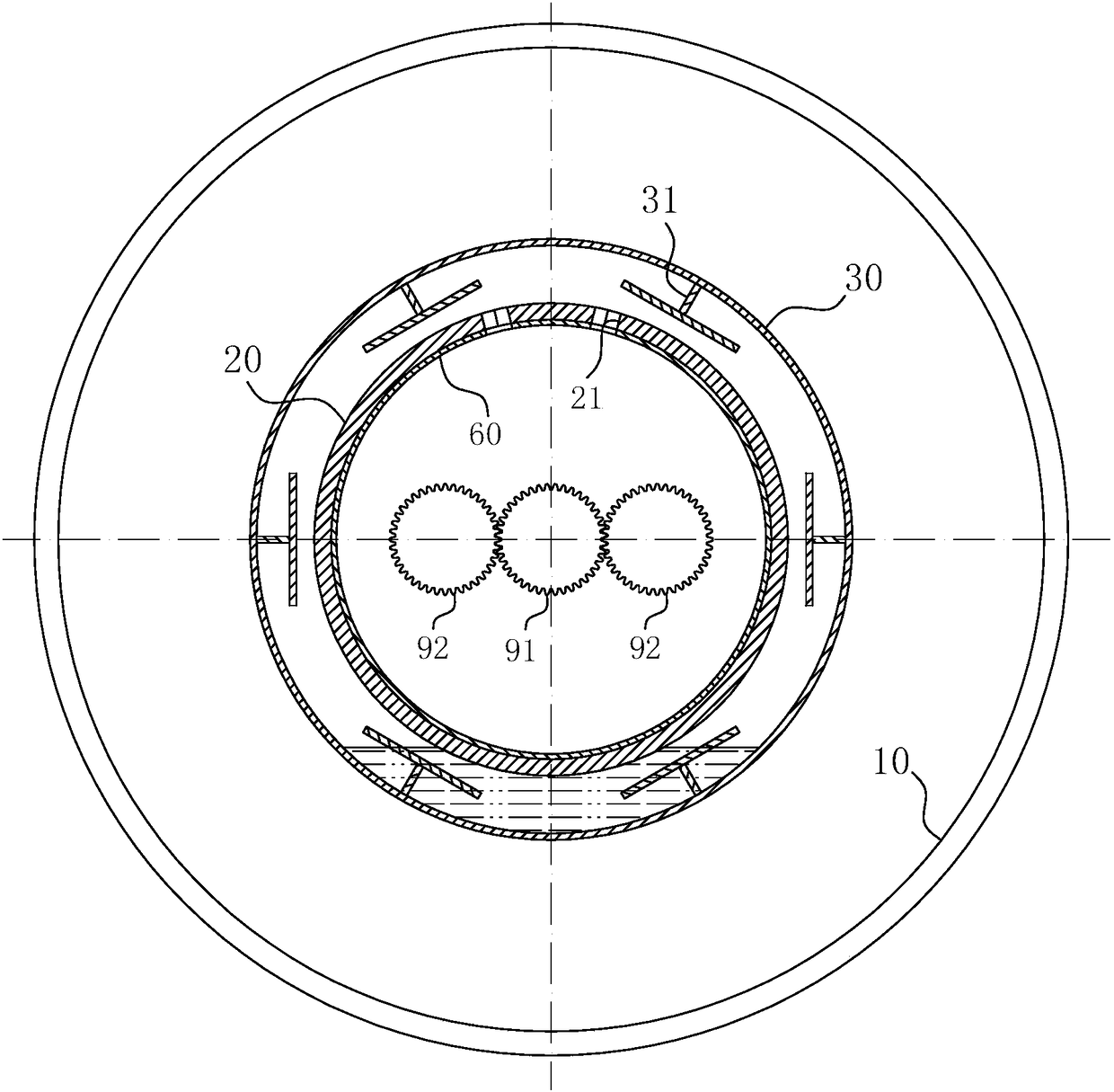 A vibration wheel with self-lubricating structure