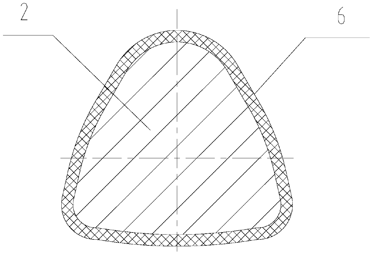 Preparation method of special-shaped negative curvature composite ceramic wave-transparent radome based on winding forming