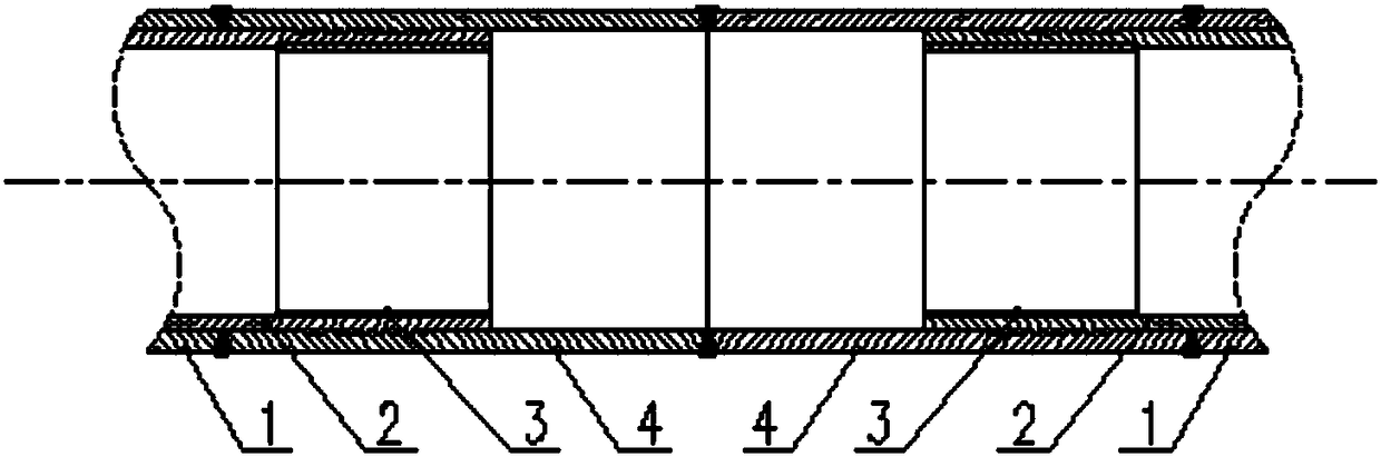 Corrosion-resistant non-metallic lined pipe section, pipeline and manufacturing method thereof