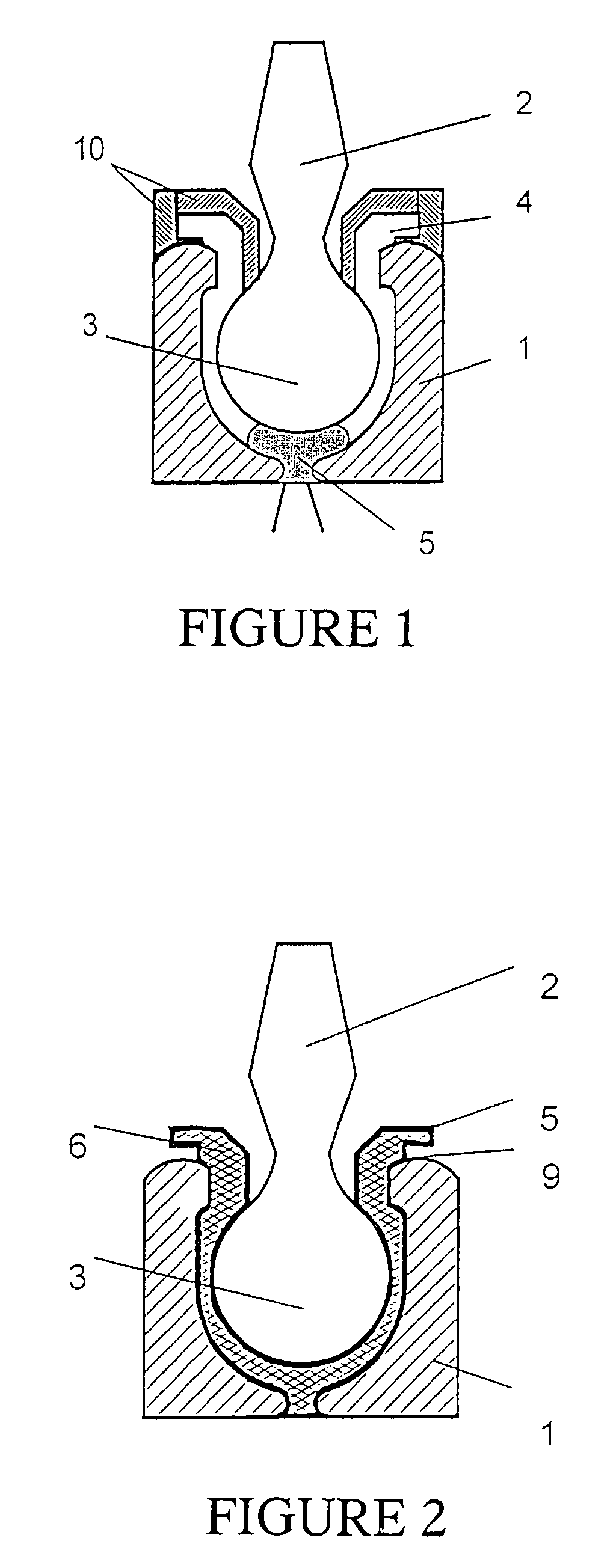 Two-component bearing shell for an injection-molded ball-and-socket joint