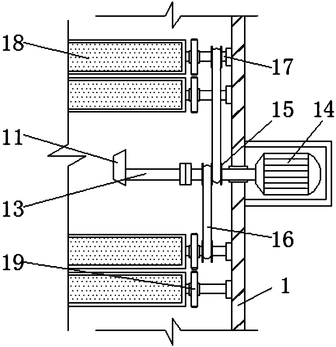 Screening device capable of conveniently crushing and screening mineral raw materials