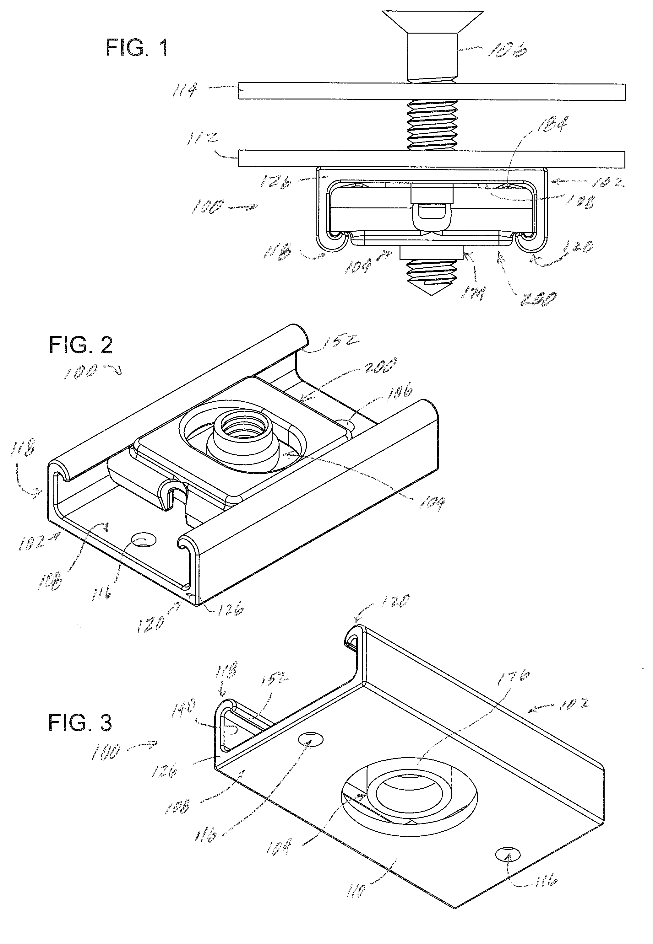 Floating nut plate