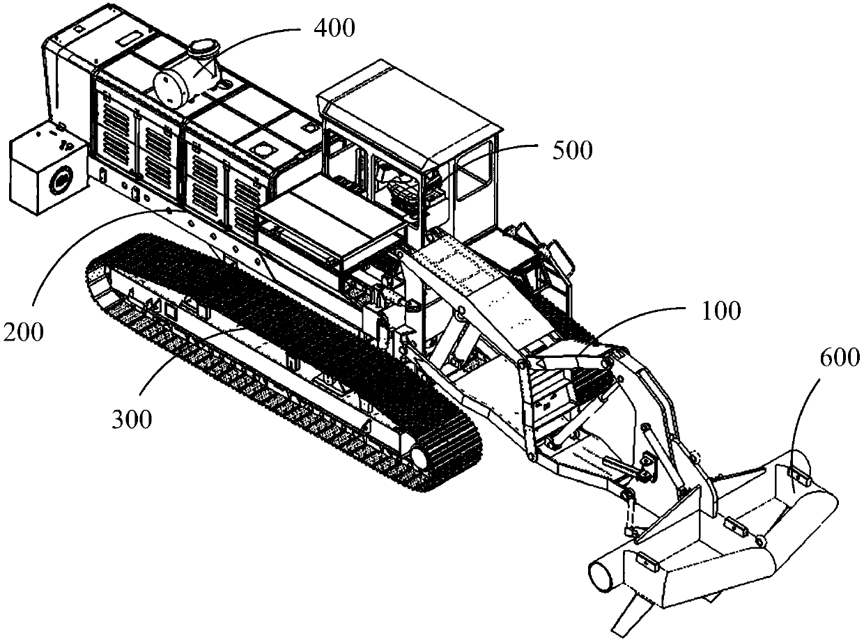 Self-propelled farmland deep scarification operating machine