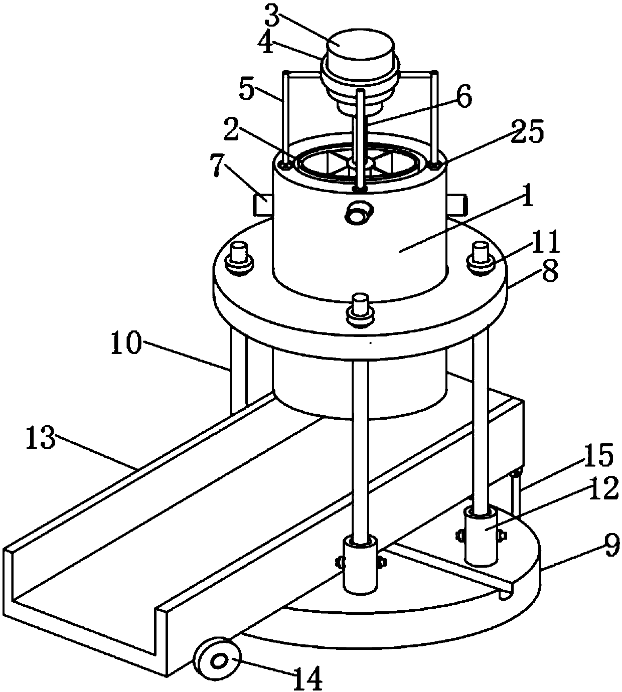 Quick potato cleaning device for agricultural vegetable base