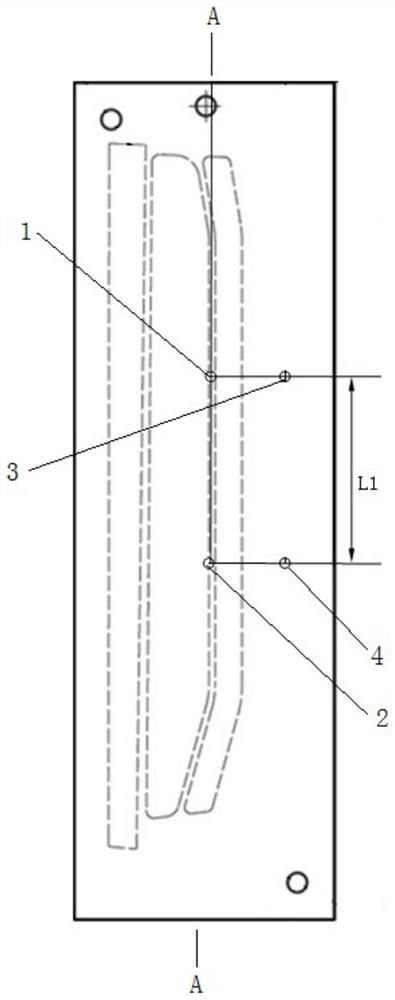 Ultrasonic detection method for diffusion welding head of hollow support plate