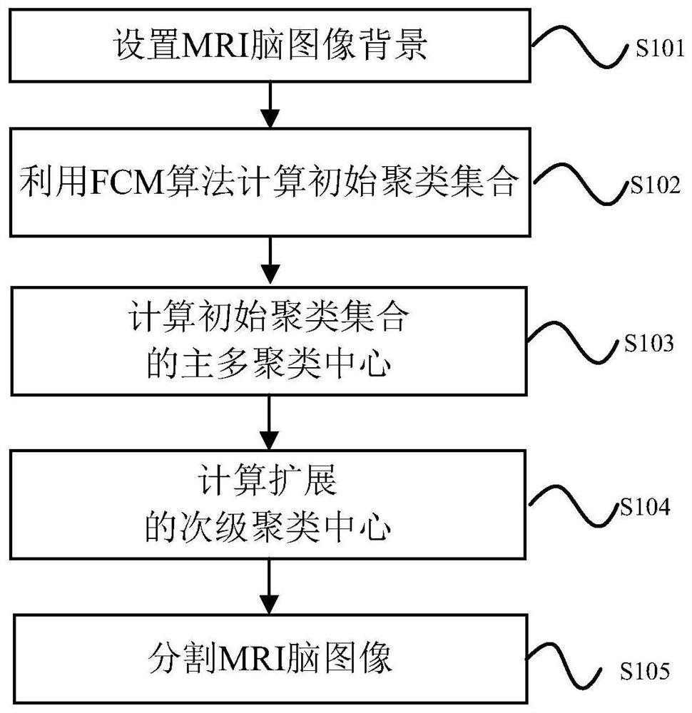 MRI brain tissue clustering segmentation method