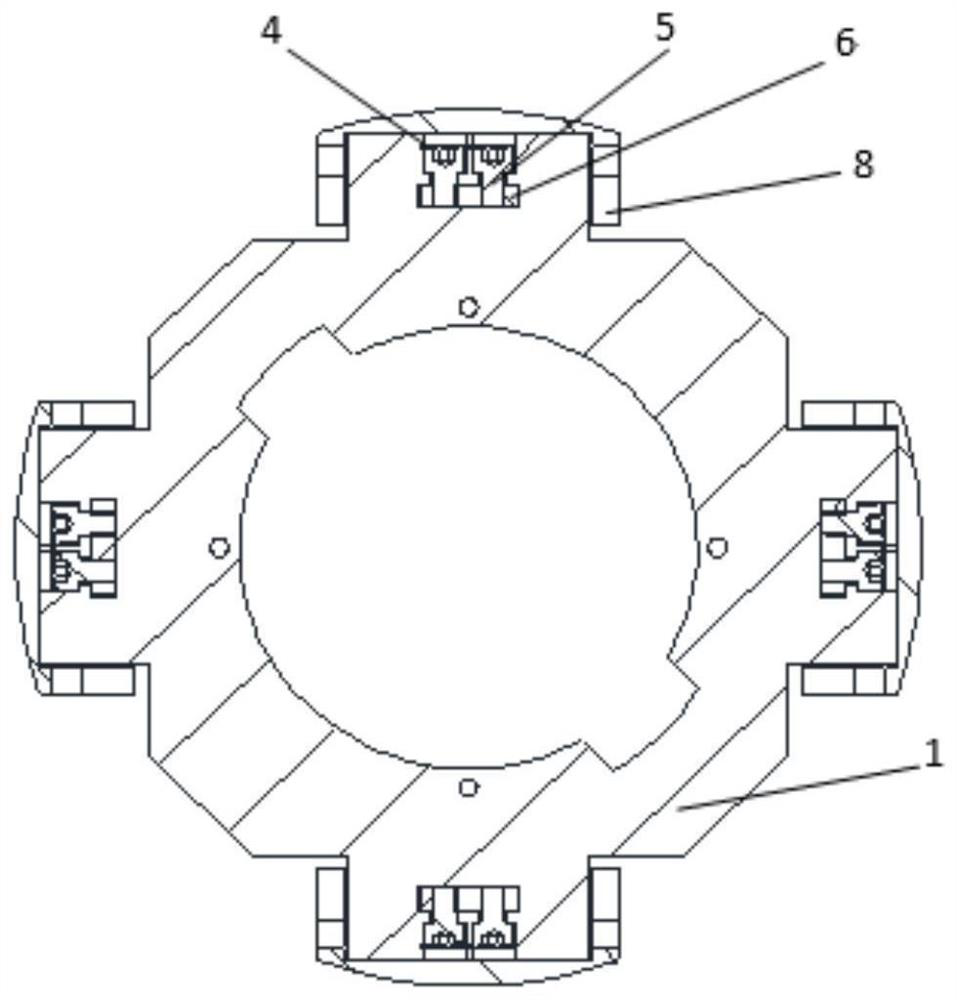 Hinge type driving retraction and push mechanism for externally hanging BH-VDT tool