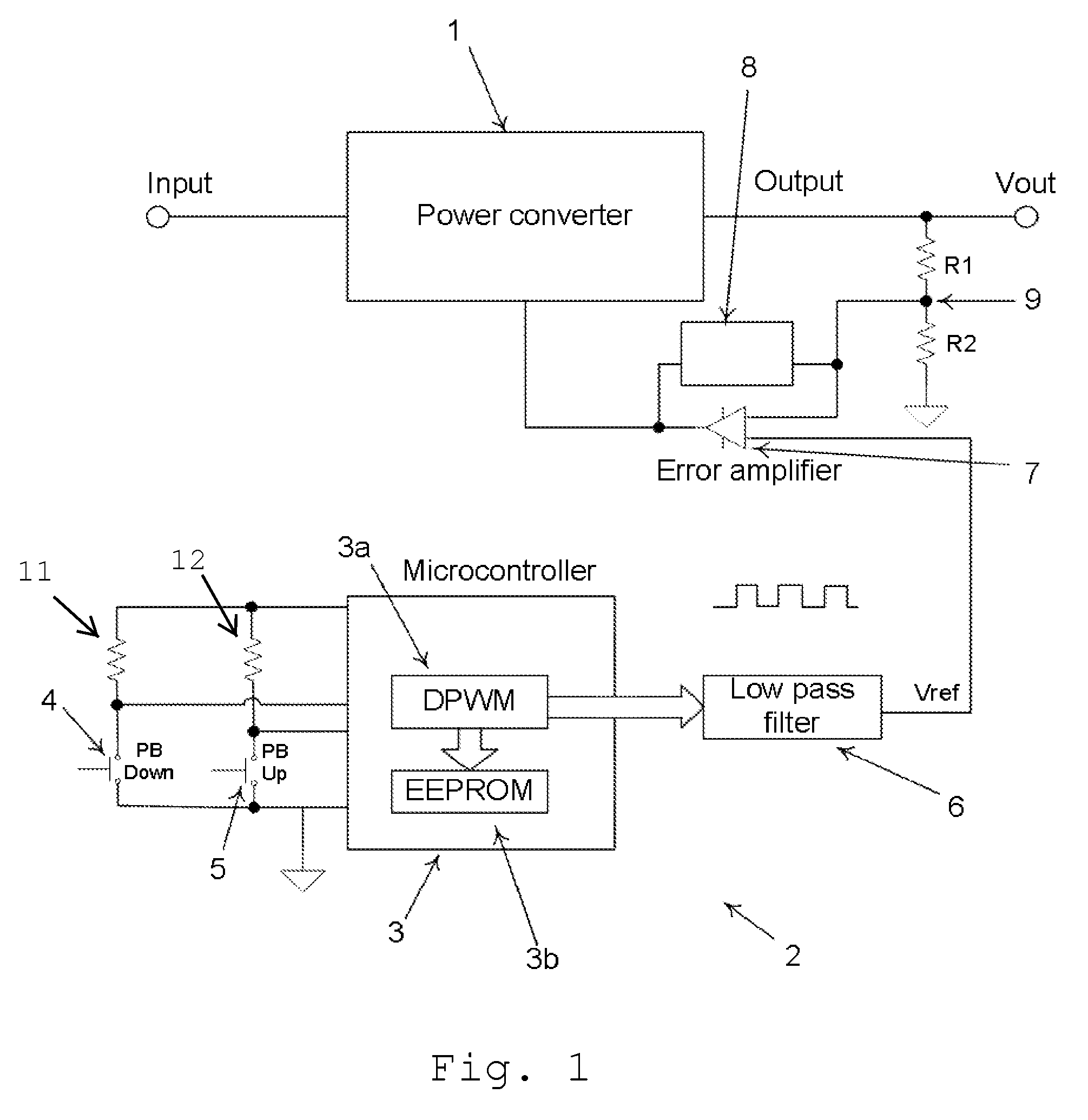 Output voltage control circuit for modular power supplies