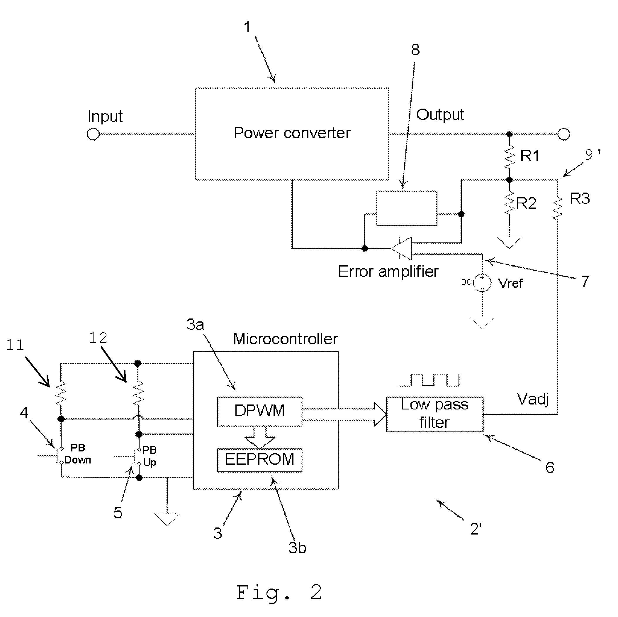 Output voltage control circuit for modular power supplies