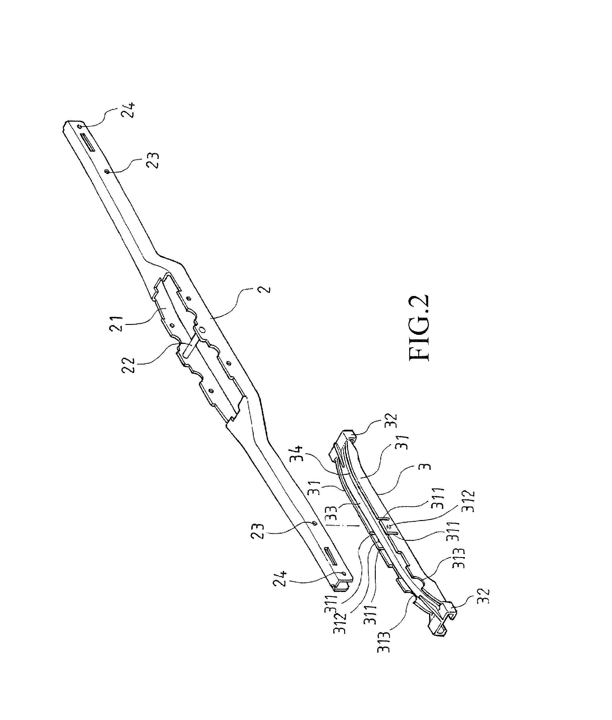 Frame coupling structure of windshield wiper