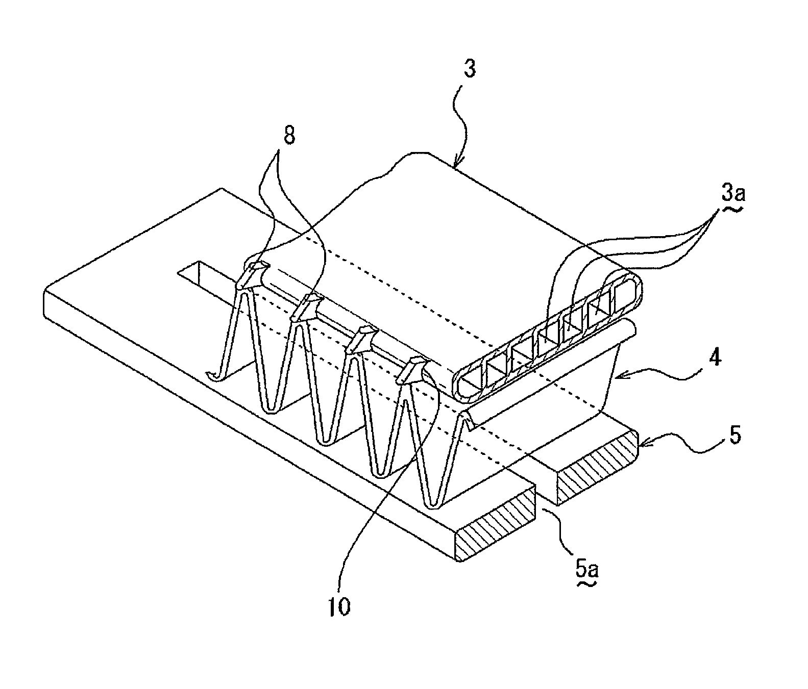 Drainage structure for corrugated-fin heat exchanger