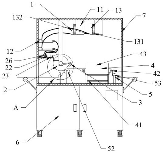 A coating device for coloring with a combined color changing roller