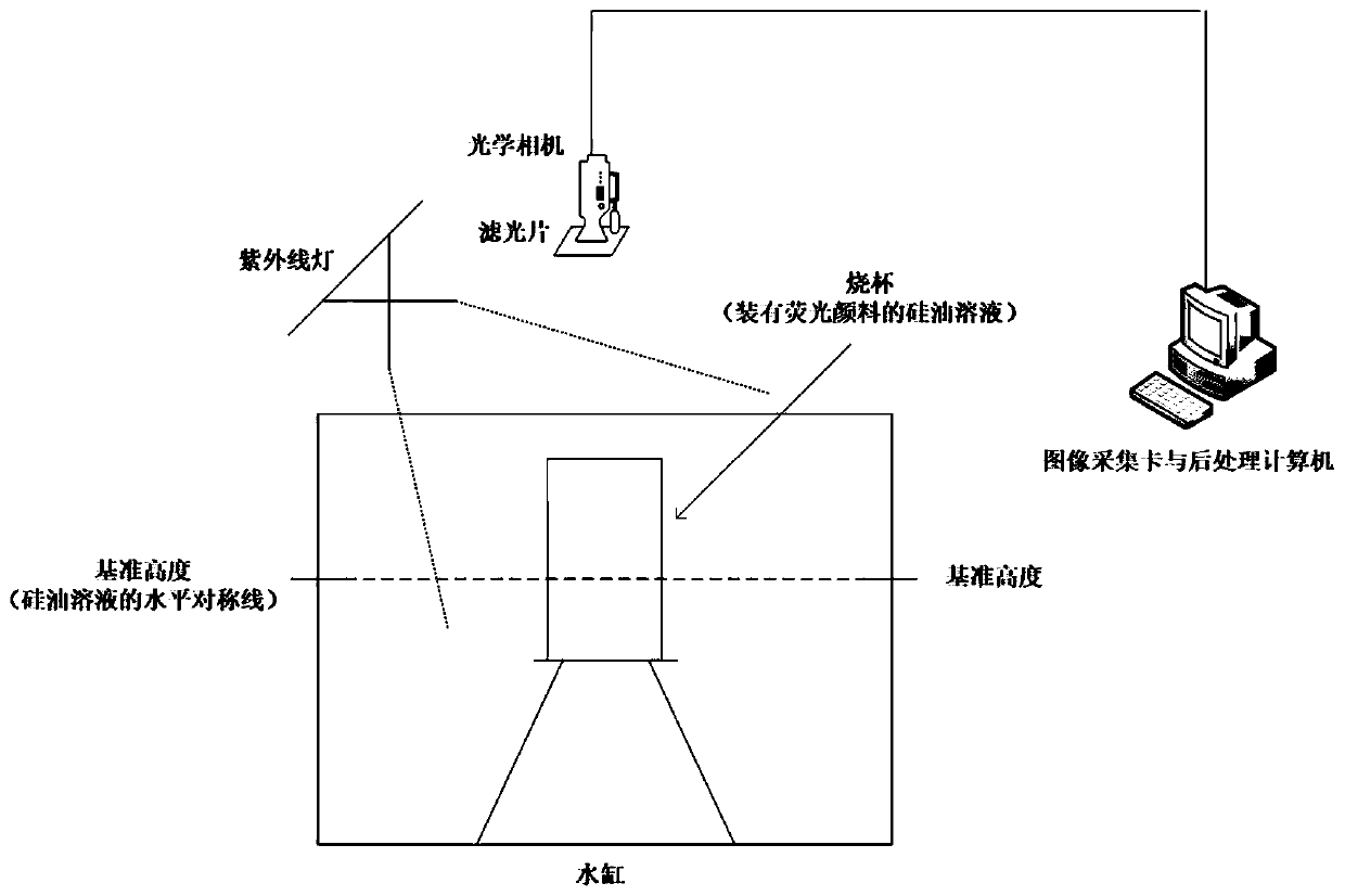 Flow field radiation gathering and radiation scattering measurement method based on oil film fluorescence brightness