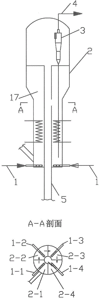 Reaction device for preparing low-carbon olefin by employing methyl alcohol and/or dimethyl ether