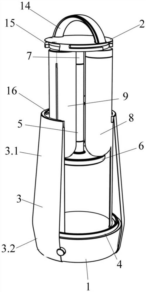 Household table lamp applicable to earthquake emergency rescue